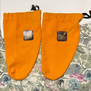 Florsheim Royal Imperial Orange Velvet Shoe Bags
